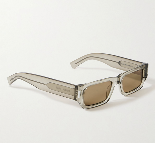 Pre-owned Saint Laurent Yves  Sl-660-f-004 Beige Sunglasses In Brown