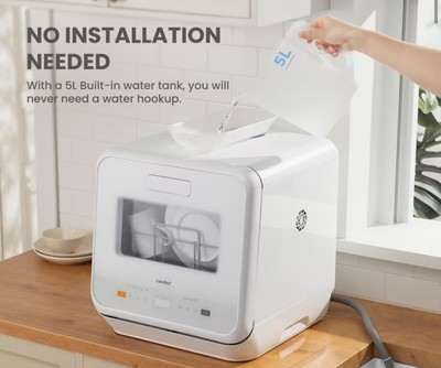 Comfee Mini Dishwasher Table Top 6 Modes 5L Delay/Off-Peak Wash Function New UK