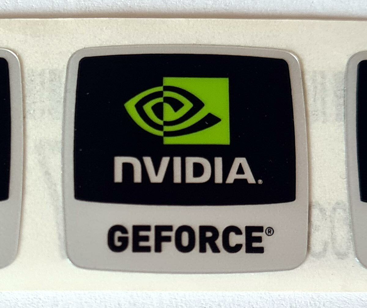 nVidia GeForce Grafikkarten Case Badge Sticker Aufkleber für PC Notebook GTX RTX