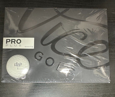 Vice Golf Pro Plus White Golf Ball - 1 Dozen, Highly durable 336 dimple design