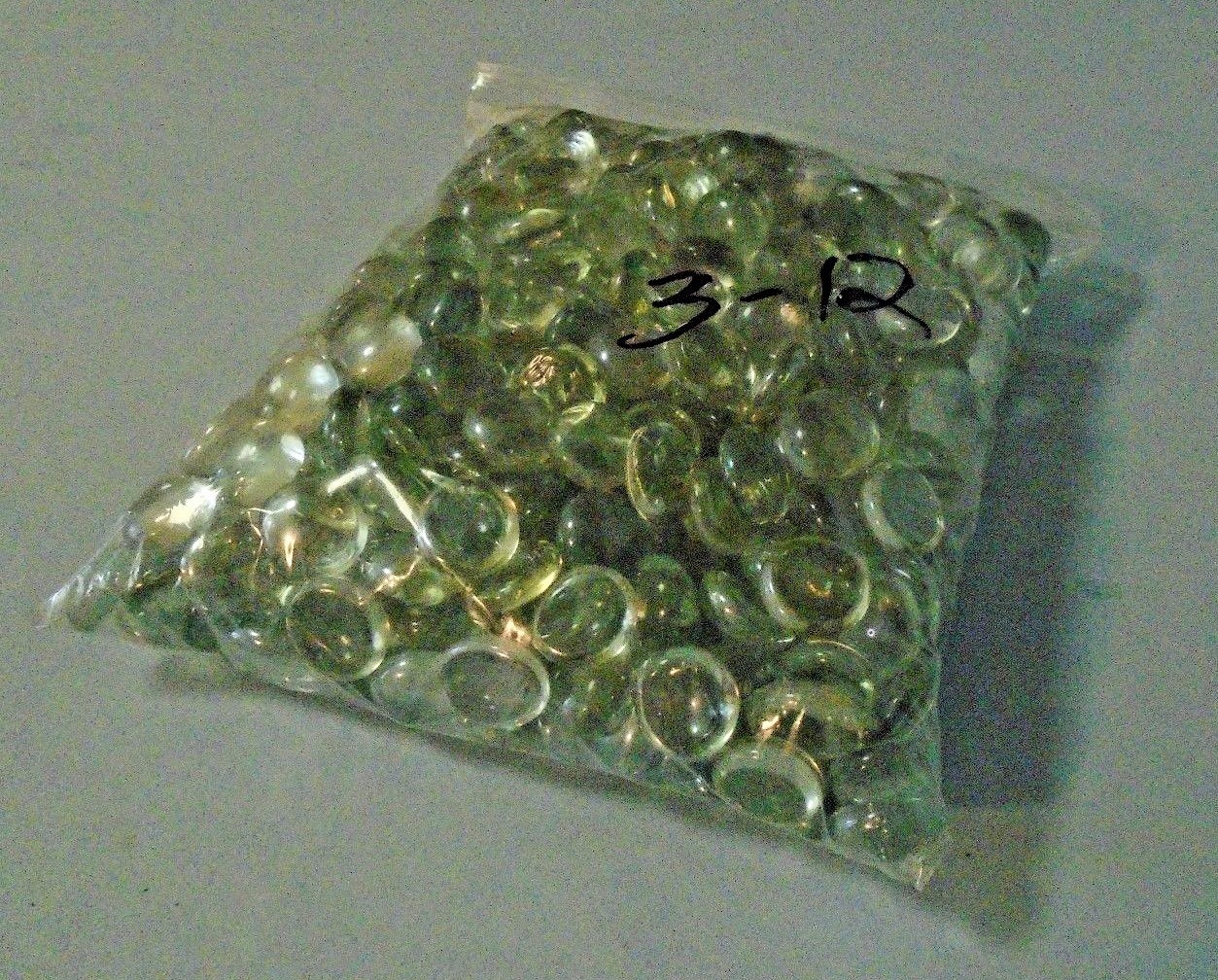 Flat Clear Marbles, Pebbles (3 Pounds 12 Ounces Bag) For Vase Filler, Table