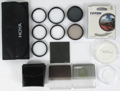 Lot of 8 Camera Filter Lens Tiffen Quantaray Hoya Promaster Cokin