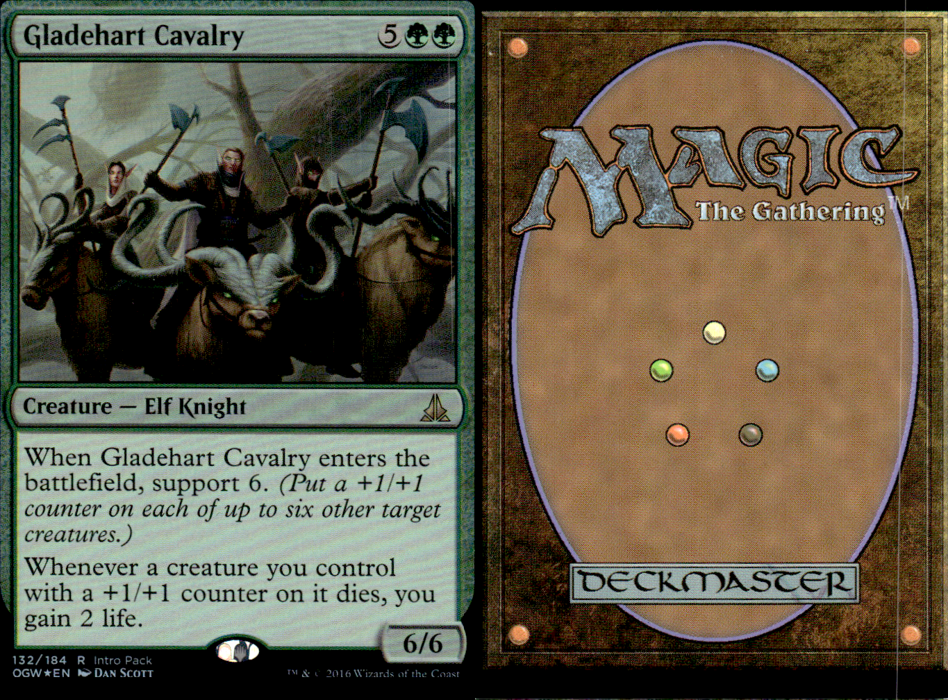 Gladehart Cavalry 2x FOIL OGW MTG Oath of the Gatewatch Rare MINT green Gladehart Cavalry 2x FOIL OGW MTG Oath of the Gatewatch Rare MINT green