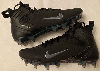 Mens 7.5 Nike Alpha Huarache 8 Elite Black Silver LAX Lacrosse Cleats CW4447-001