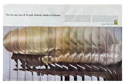 Clairol Hair Color 32 Shades of Blonde Toner Carousel NY Vintage Print Ad 1964