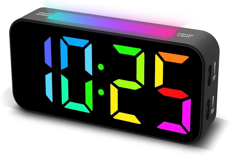 Loud Alarm Clocks for Bedrooms Heavy Sleepers, Digital Clock with Night Light, L