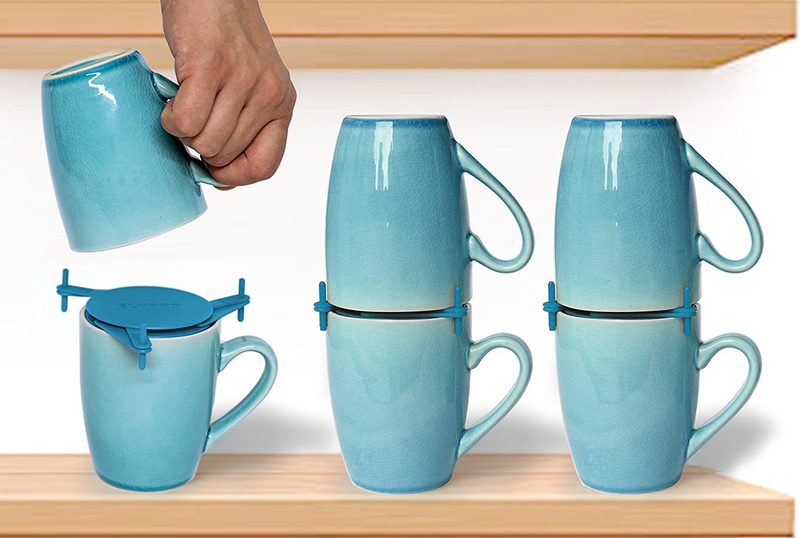 Coffee Mug Organizers and Storage, Kitchen Cabinet Shelf Org