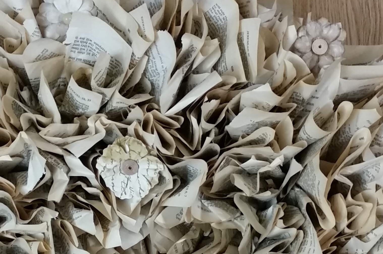 Teacher book wreath Teacher wreath Teacher door decorations Book pages wreath