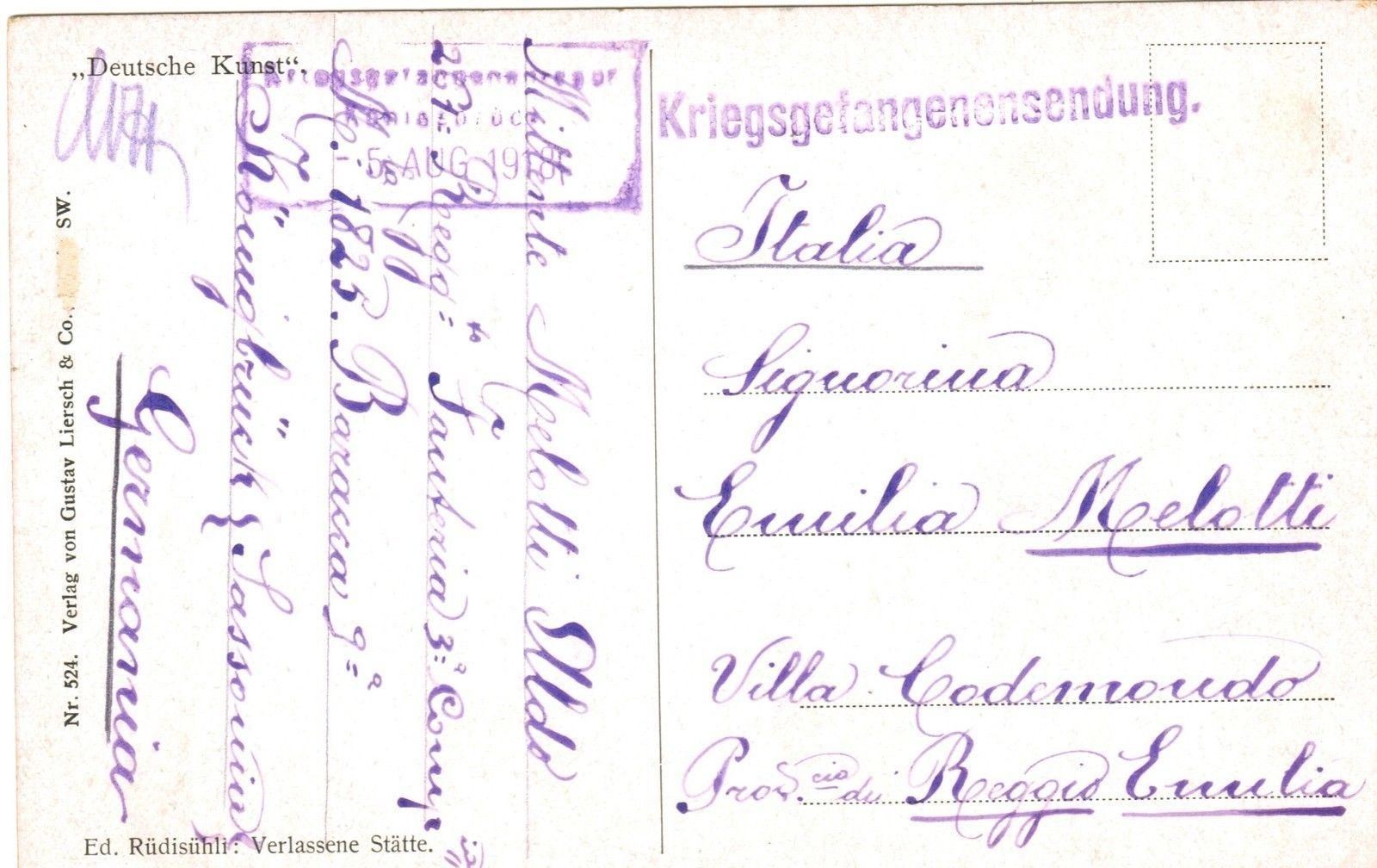Ungeprüfte deutsche Feldpost aus dem 1. Weltkrieg