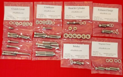 SUZUKI 1978-2000 DS80 POLISHED STAINLESS STEEL ENGINE BOLT SCREW KIT SET