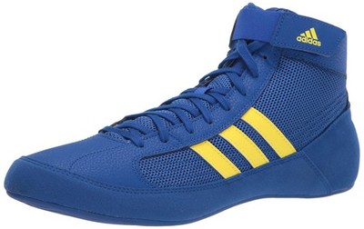 Adidas HVC Youth Wrestling Shoes Royal Blue Yellow Black Size 12.5 for Kids