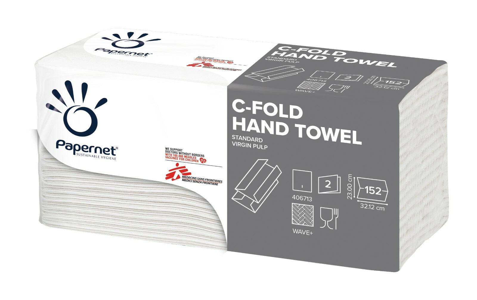 Asciugamani Piegati a C Papernet pura Cellulosa 2 veli 1 fascetta da 152 ff