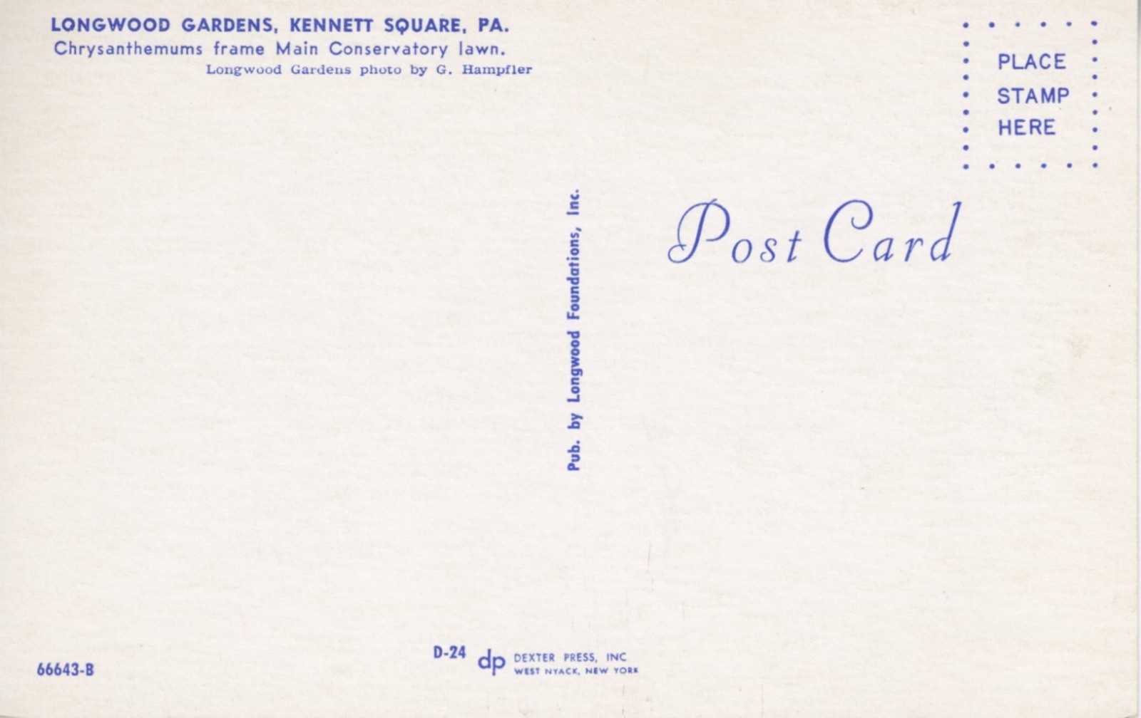 Longwood Gardens (Lot of 2) ~ Kennett Square PA Pennsylvania ~ Garden Postcard