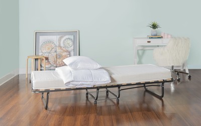 BED COT FOLDING MATTRESS Memory Foam Guest Sleep Rollaway Frame Portable Travel