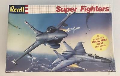 Revell 1:48/1:72 Super Fighters F-16C Wild Weasel & Su-27 Flanker Model Kit 6218