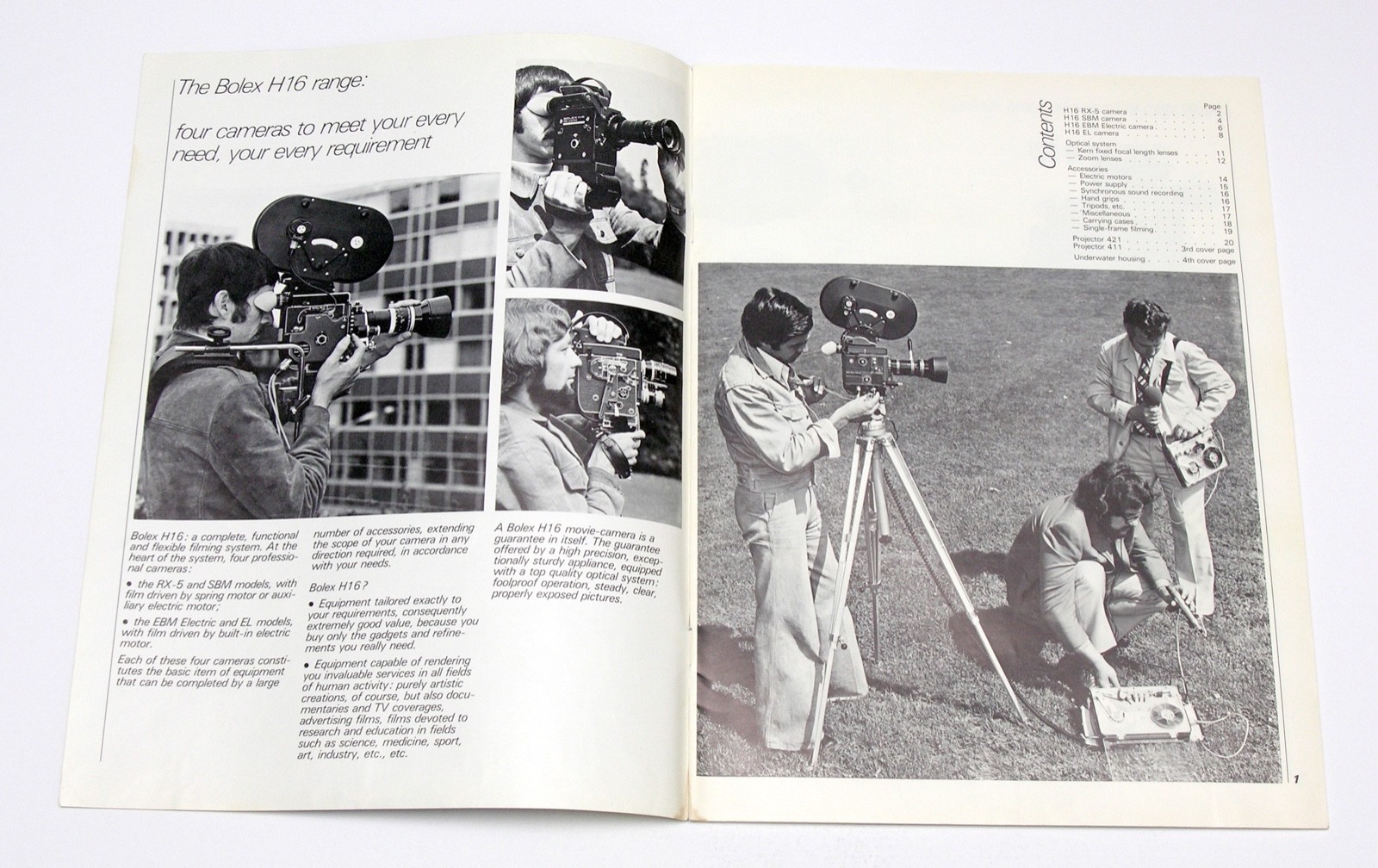 BOLEX 16mm PRODUCT BUYING GUIDE - SYSTEM CATALOGUE / 1975