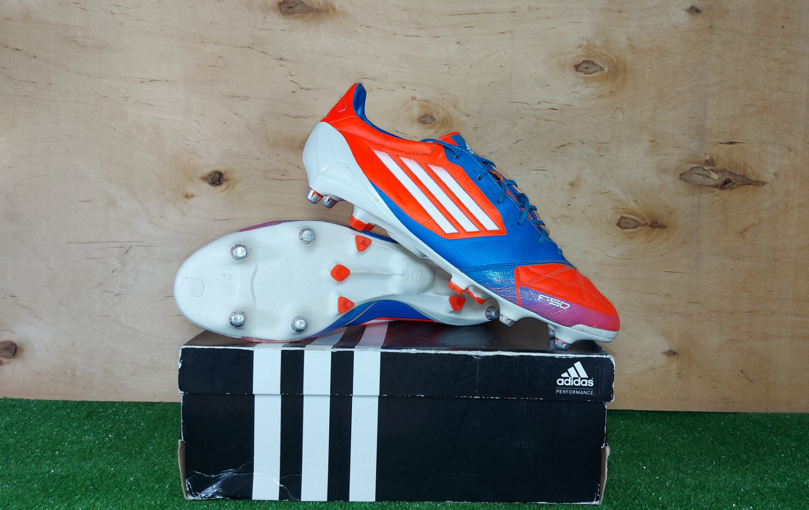 アディダス　adizero F50 レザー Adidas F50 adizero FG Leather FG Q33845 Orange boots Cleats