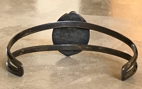 RARE Vintage James Toadelena Navajo Sterling Silver & Tigers Eye Cuff GORGEOUS!