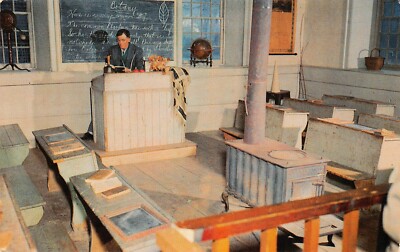 Cooperstown NY Schoolhouse Farmer Museum Interior Glob New York Vtg Postcard B15