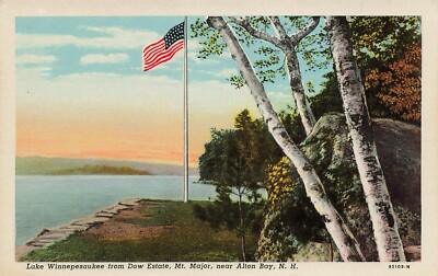 1900's NH Postcard - Alton Bay From Dow Estate Mt Major -008