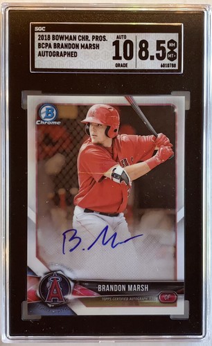 2018 bowman Brandon marsh auto リフ PSA9 2018 bowman Brandon marsh auto リフ PSA9 2018 Bowman Chrome