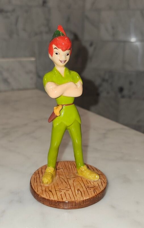 Disney China Peter Pan Ceramic Porcelain Figurine W/Arms Crossed 5+" FREE SHIP