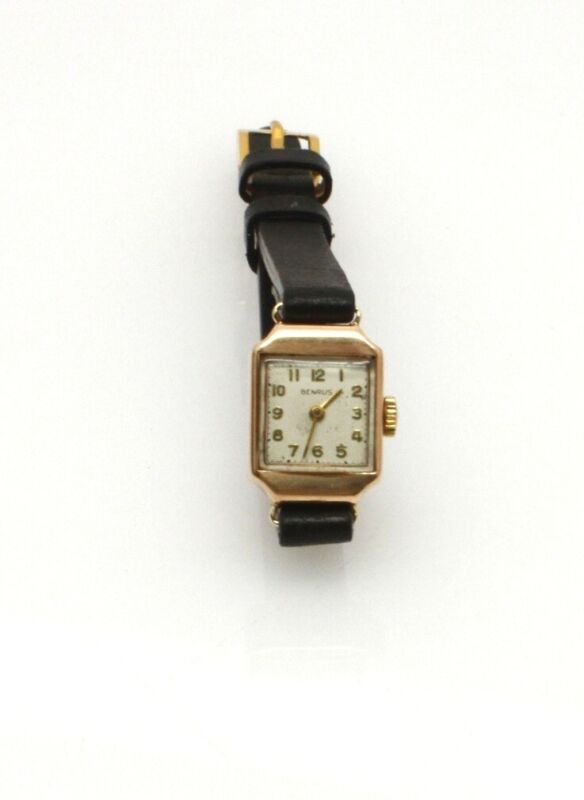Benrus 9 Ct Yellow Gold Ladies Mechanical Watch