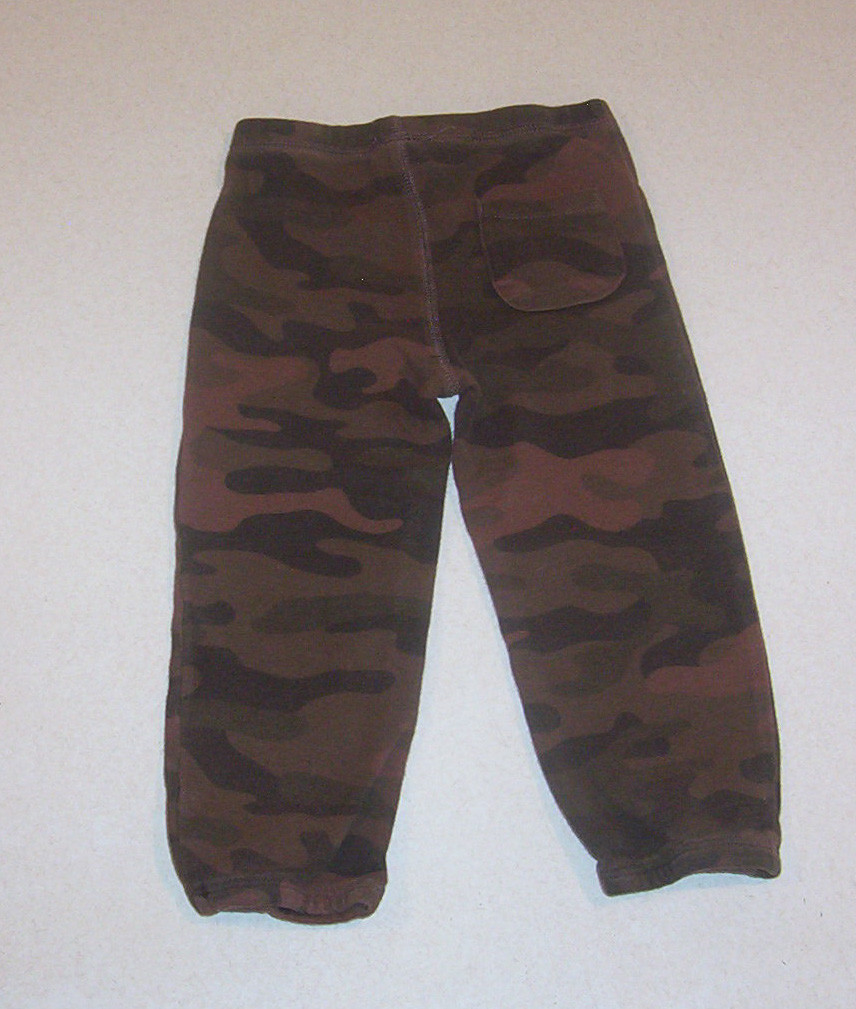 Infant Boy's Carter's Brown Camouflage Cotton Knit Pants 18 Months