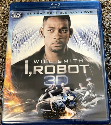 I, Robot 3D - Blu-Ray 3D + Blu-Ray + DVD - BRAND NEW / SEALED - Will Smith