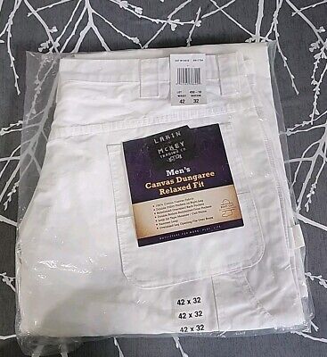 Lakin McKey Trading Co Canvas Dungaree White 42x32
