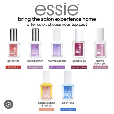 Essie Nail Care, Gel Setter, Cuticle Oil, Top Coat, Base Coat Etc ~ You Choose