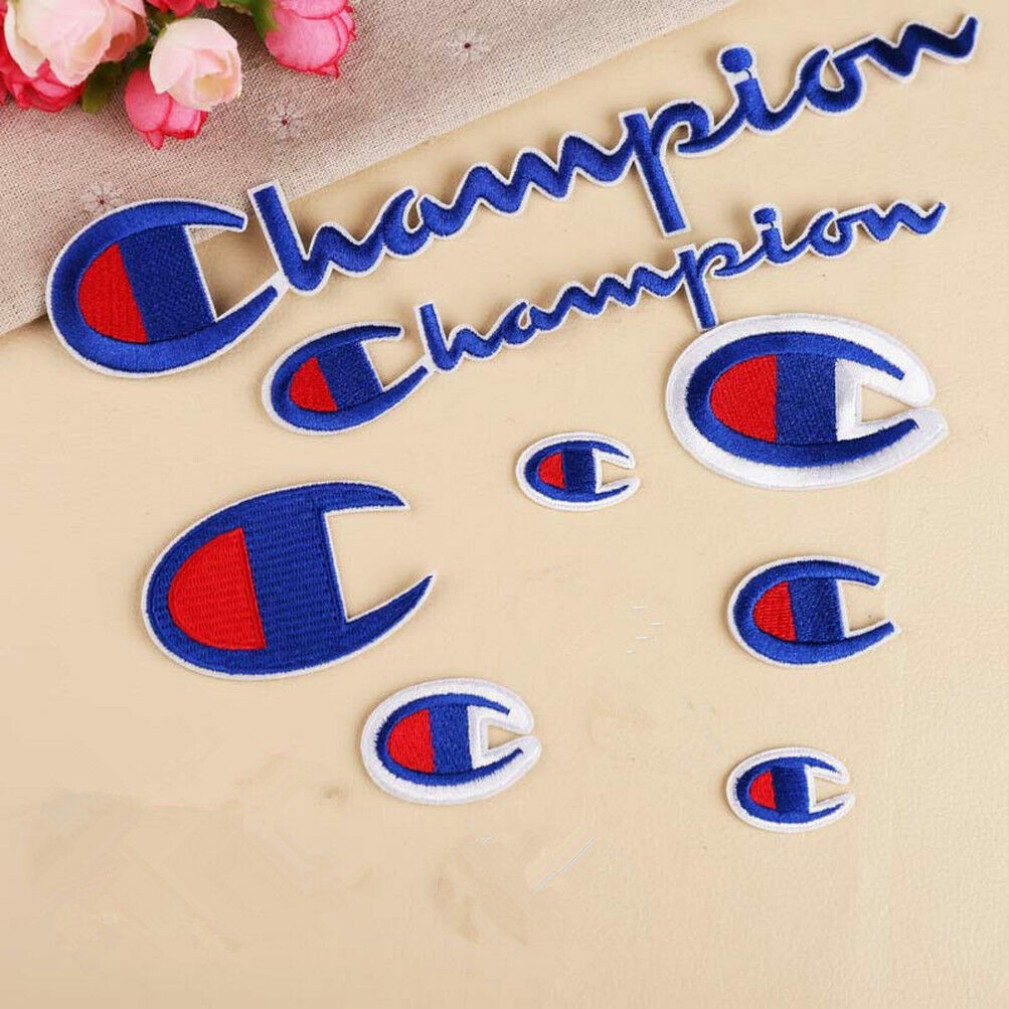 Embroidered Champion Sport Sew Iron On Patches Badge Bag Hat Fabric