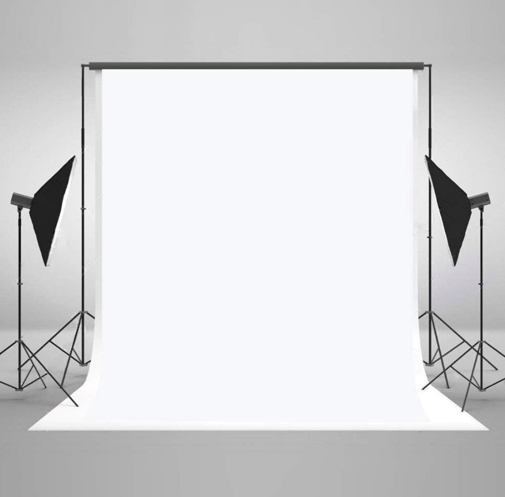 PHOTOGRAPHY STUDIO LIGHTING AND WHITE BACKDROP KIT/SET in