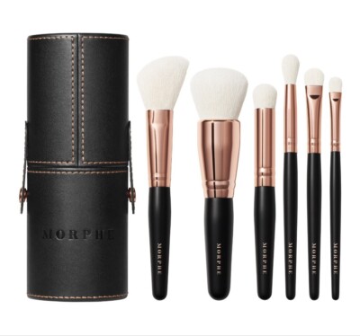 MORPHE ROSE AWAY 6 PIECE EYE AND FACE BRUSH SET WITH TRAVEL CASE!   NEW &SEALED