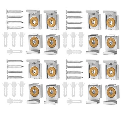 16 x Spiegelklammern Spiegelhalterung Spiegelbefestigung Bilderaufhänger Clips