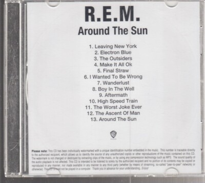 rem around the sun cd promo