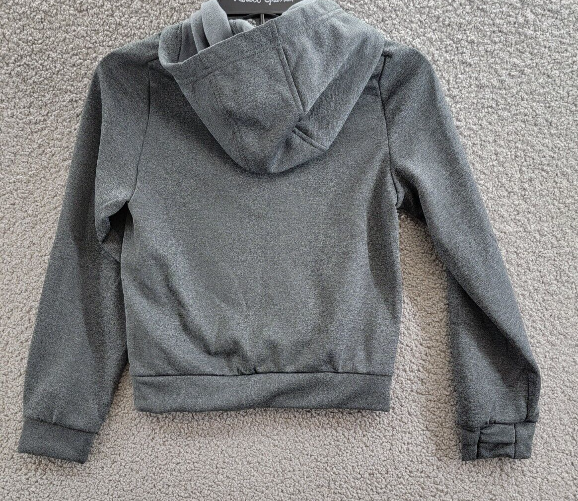 Nike Therma-FIT HBR Pullover Hoodie Boys' S Gray Heather Kangaroo Pocket L/S - Picture 10 of 15