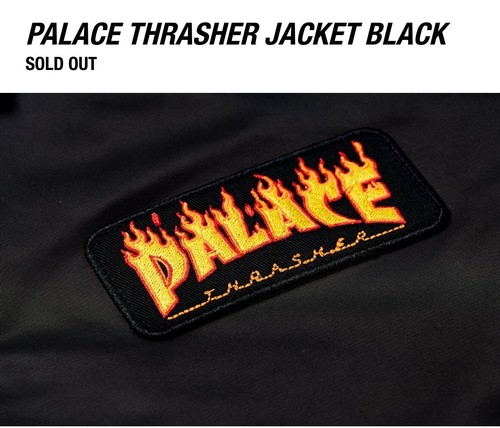 Pre-owned Palace Brand  X Thrasher Jacket Black - Size M - Ss24