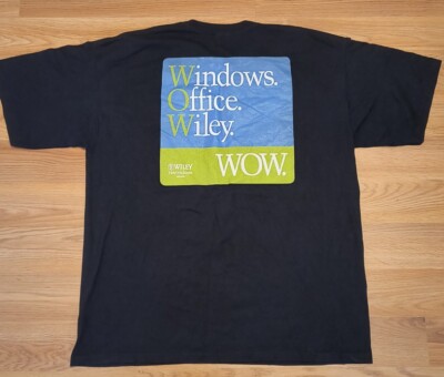 Vintage Microsoft Windows Office t shirt XL black PC computer 