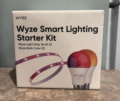Wyze Smart Lighting Starter Kit 2x A19 Color Light Bulbs 16' LED Strip Light NEW