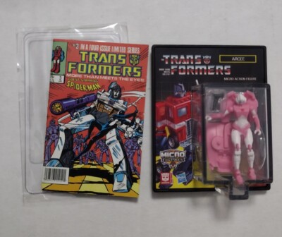 Worlds Smallest Micro Figures & and Comics The Transformers Arcee w/ mini comic