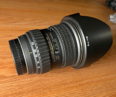 Tokina 12-24mm f/4 Asph AT-X Pro IF DX SD AF Lens For Nikon APS-C Caps and Hood