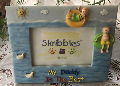 RUSS SCRIBBLES PICTURE FRAME - HOLDS 3.5'' X 5''  PHOTO -MY DADDY IS THE BEST