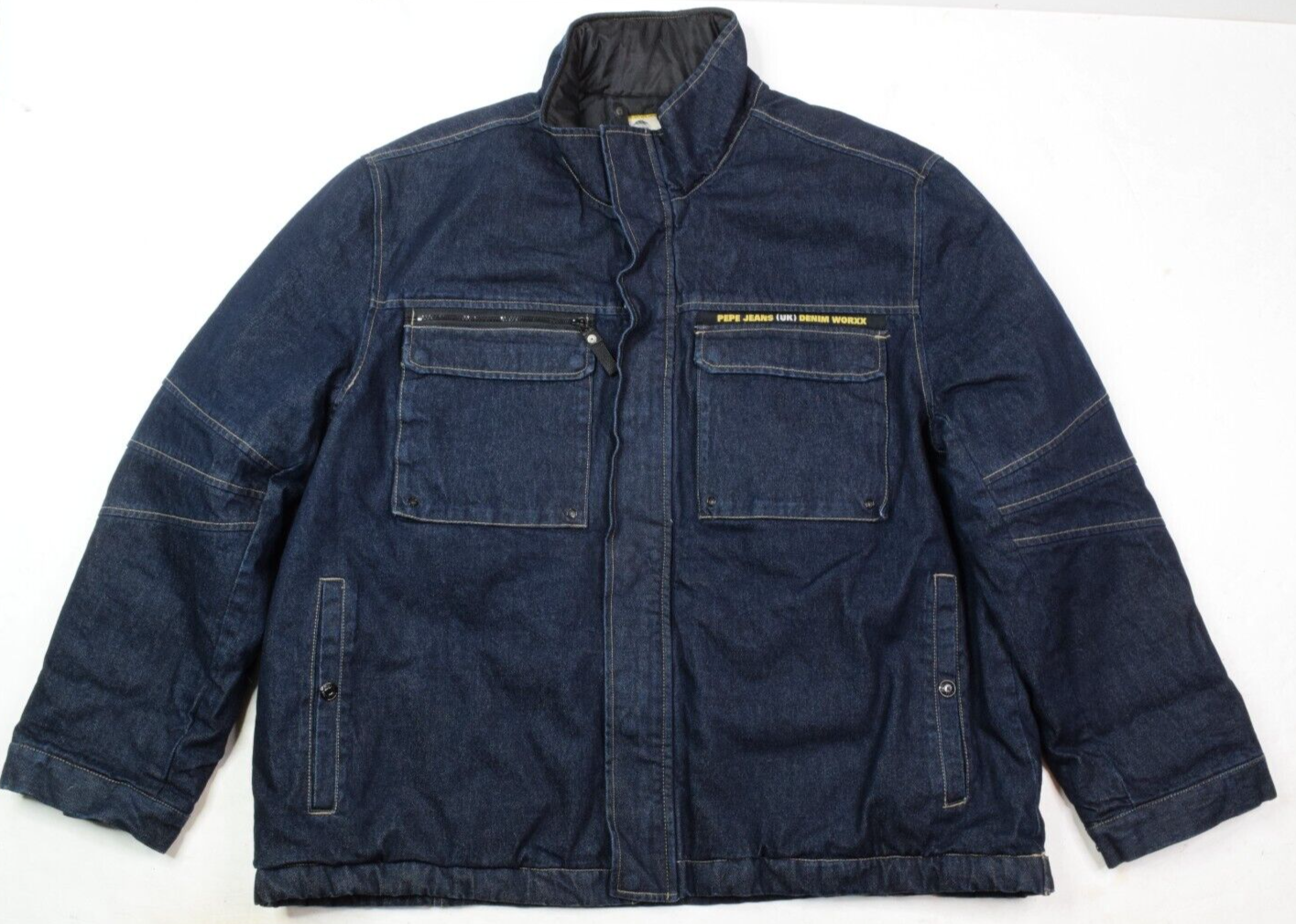Pepe Jeans denim jacket M デニムジャケット Vintage PEPE Jeans UK Denim Worxx Lined Jacket Mens 3XL Blue