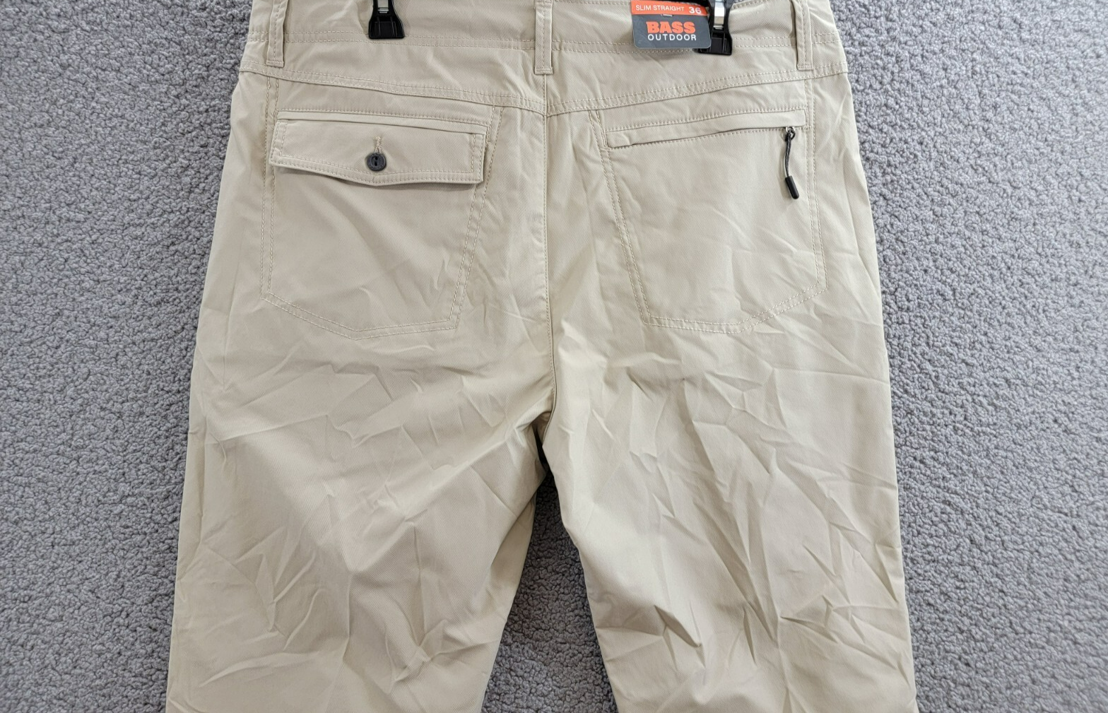 Bass Outdoor Straight-Fit Traveler Pants Men's 36 Trench Coat Button Zip Closure - Picture 12 of 18