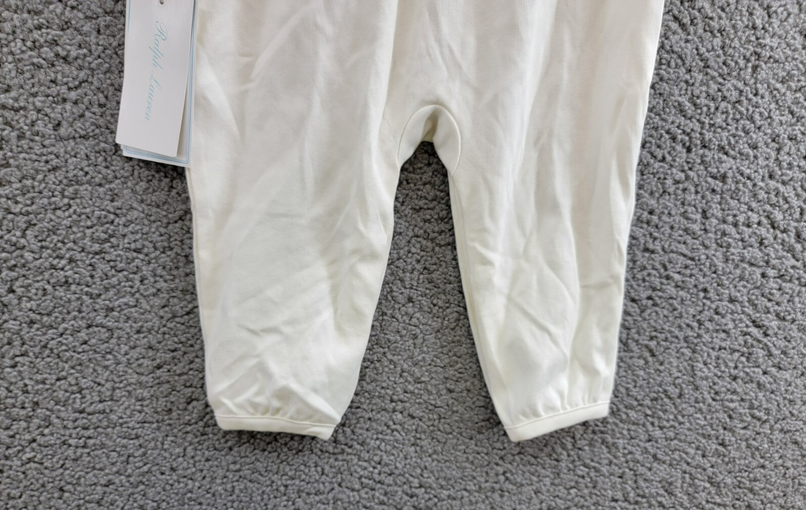 Ralph Lauren Snowflake Smocked Coveralls Baby Girl's 12M White Button Back L/S - Picture 13 of 18