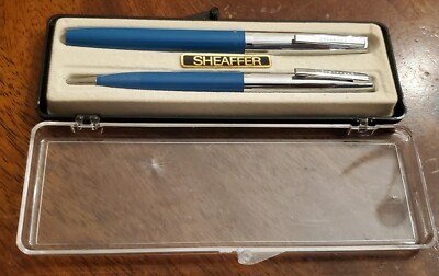VINTAGE SCHEAFFER SET OF FOUNTAIN PEN AND MECHANICAL PENCIL In Case SCHEAFFER'S