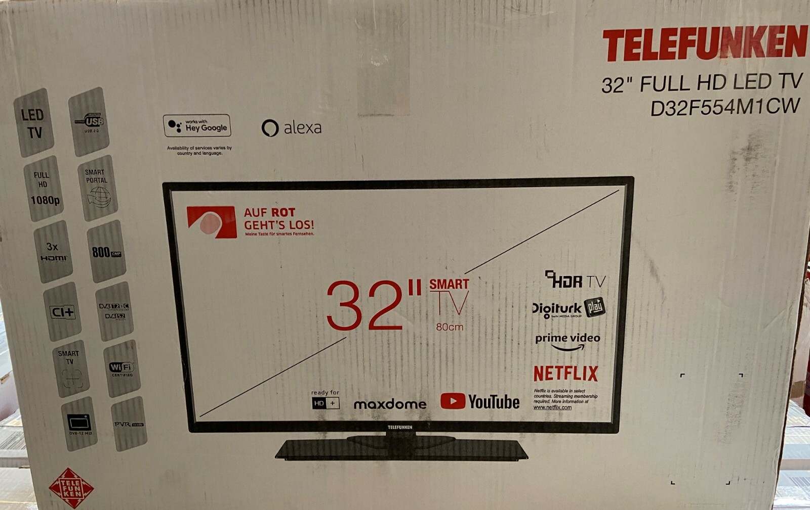 Telefunken D32F554M1CW LED-Fernseher (80 cm/32 Zoll, Full HD, Smart-TV)