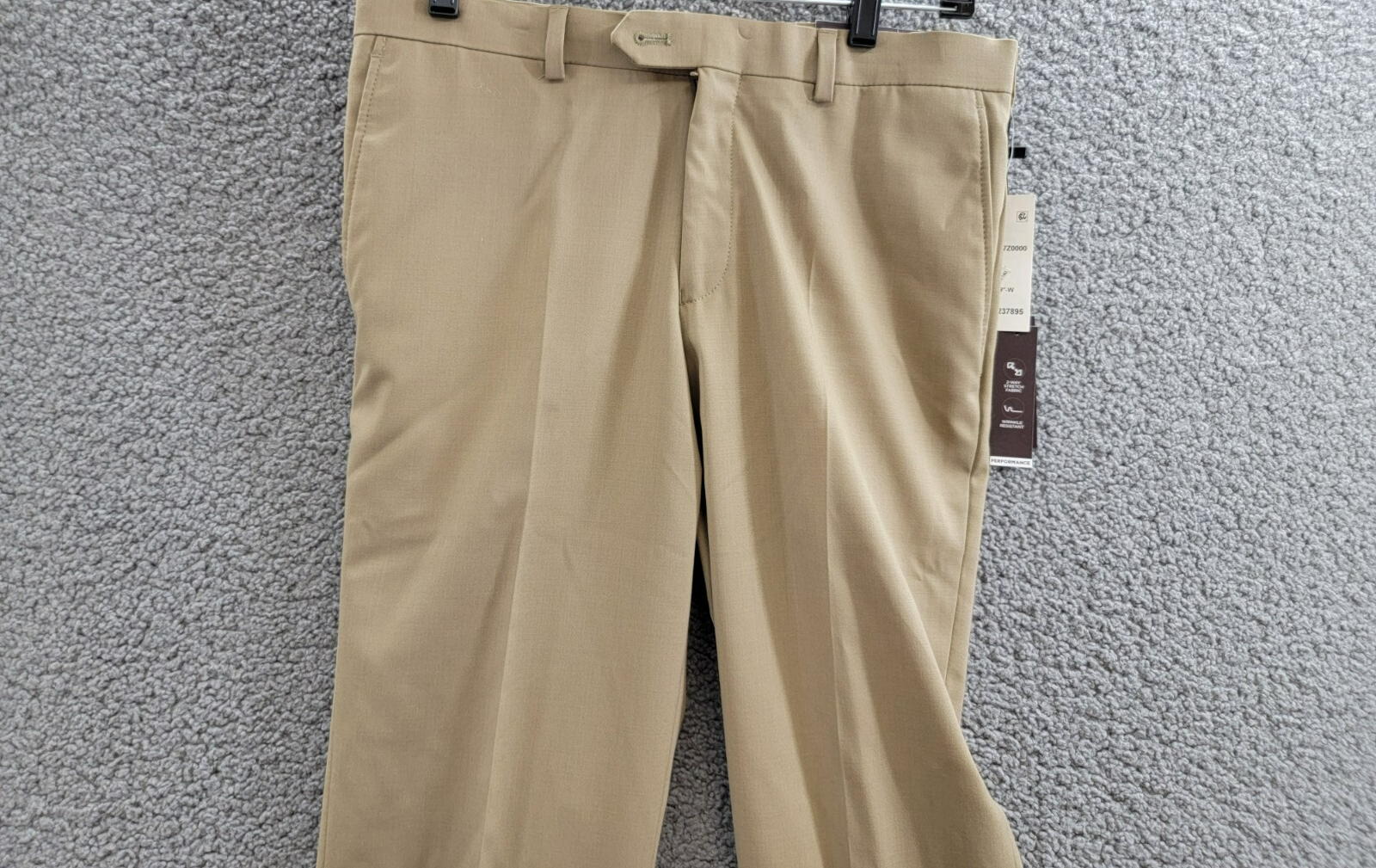 Michael Kors Wool Blend Plain Dress Pants Boys' 18R Tan Zip Button Hook & Bar - Picture 3 of 16