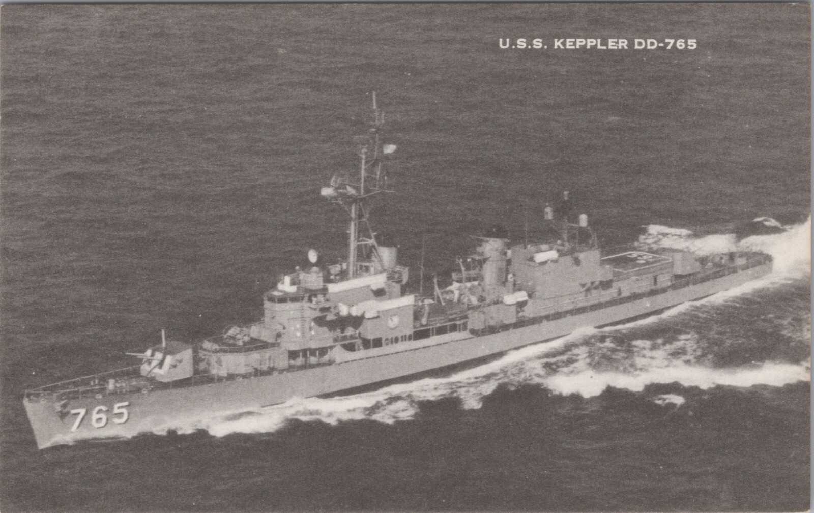 MR ALE Postcard U.S.S. Keppler DD-765 US Navy Photograph UNP